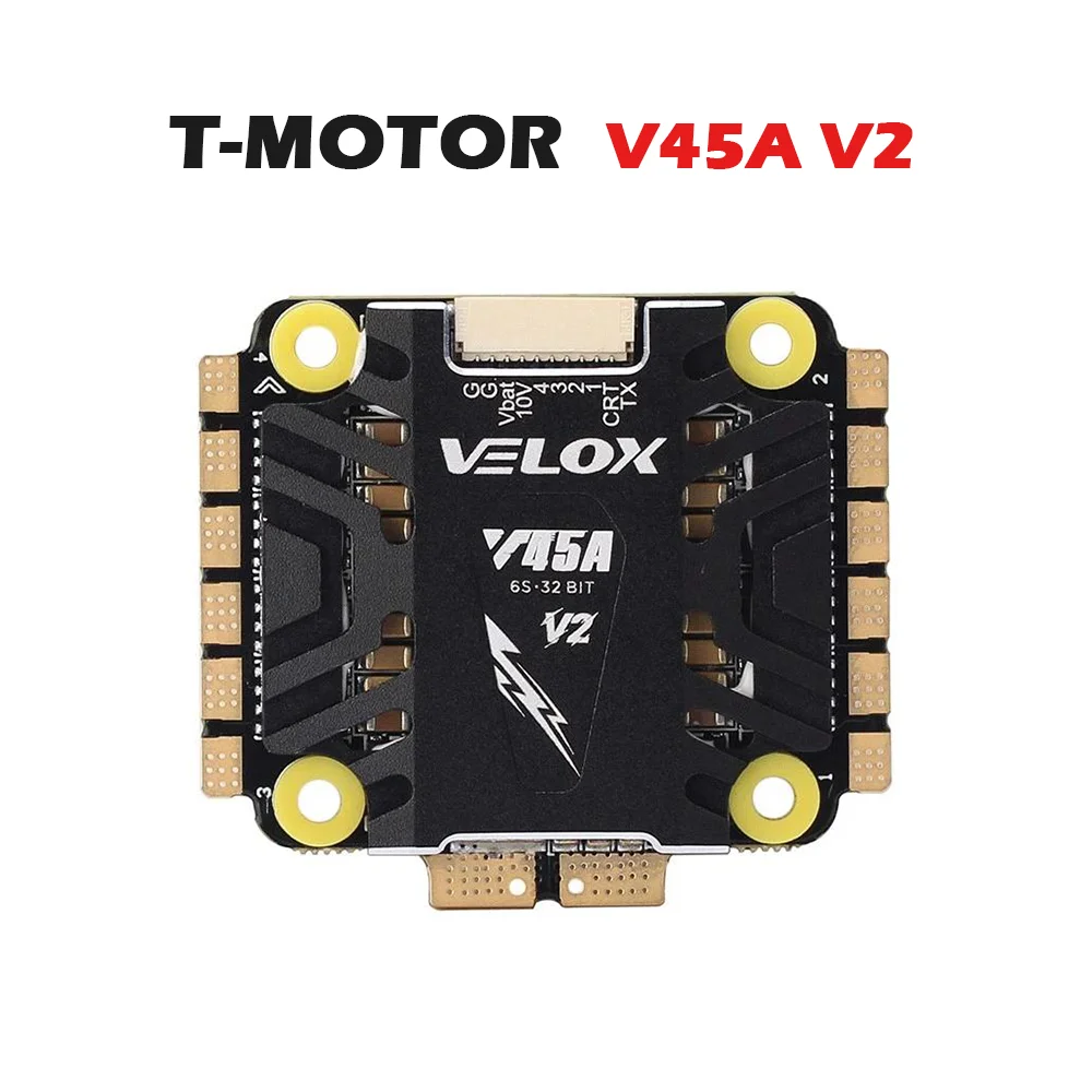 

T-MOTOR VELOX PACER V45A V2 4in1 ESC 3-6S Lipo 32BIT 10V/2A BEC Speed Controller for FPV RC Racing Drone RC Parts