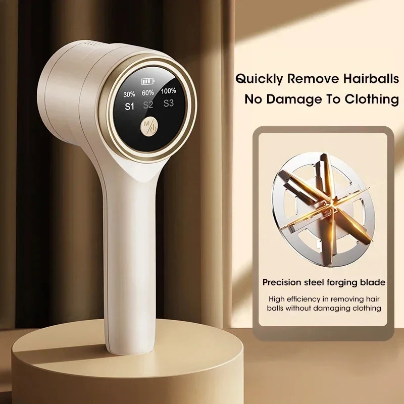 HOMEFISH Lint Remover for Clothing Electric Pellet Fluff Remover Rechargeable Fabric HairBall Shaver Removes Lint from Clothes