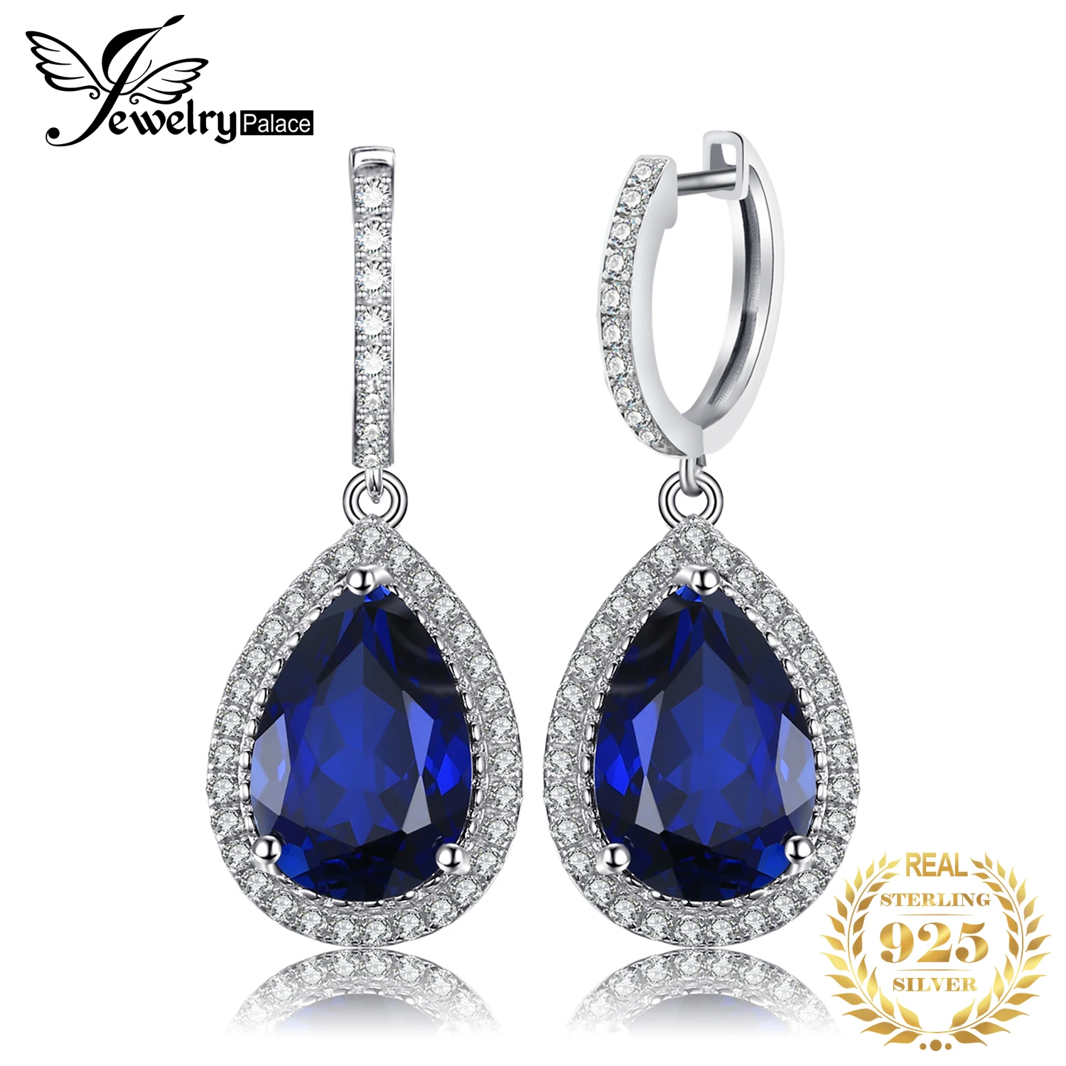 JewelryPalace-12ct-Huge-Pear-Created-Blue-Sapphire-925-Sterling-Silver ...