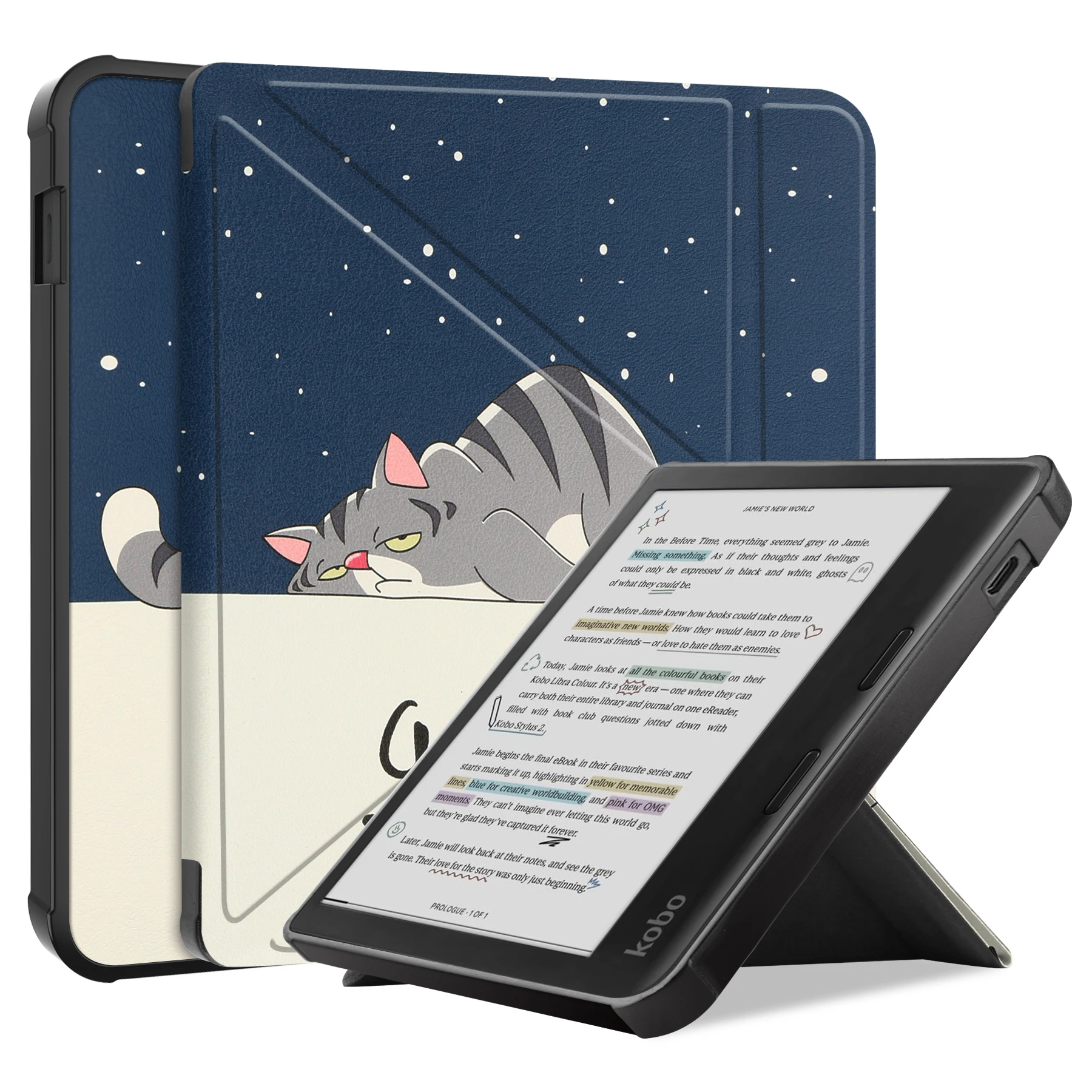 Magnetic Smart Cover with Soft TPU Back