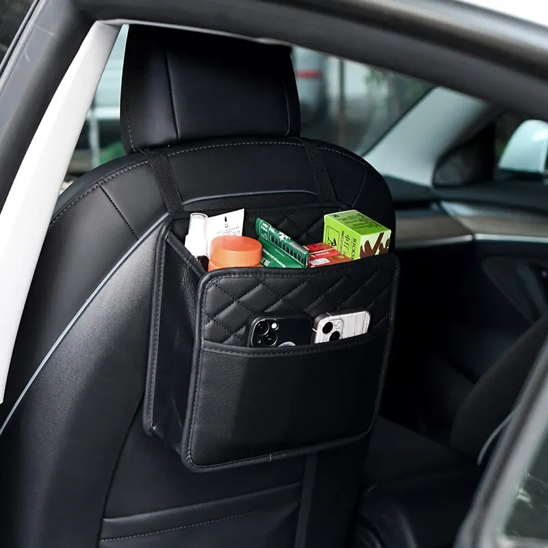 Car Seat Back Organizer Waterproof Phone Pocket Pouch Hanging Storage Bag