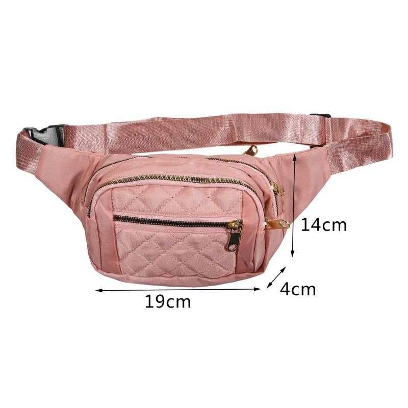 Waist Bag Chest Bag Crossbody Bag Women Plaid Oxford Waterproof Belt Bags Designer Ladies Fashion Fanny Pack Banana Hip Purse