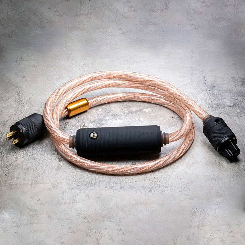 iFi Nova 1.8m HiFi Audio Active Filtered Power Cable Geometric Pure Copper Balance Line Double annular helix Safety Ground Zero