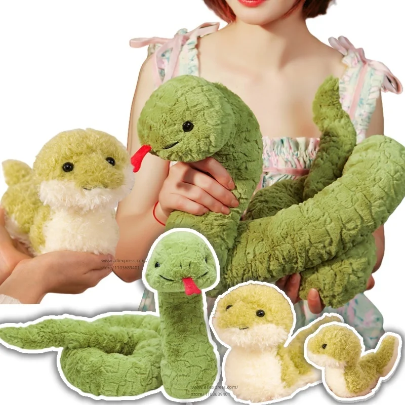 Swag-Huge-Green-Python-Snake-Plush-Toy-Cute-Light-Green-Snakes-Hug ...