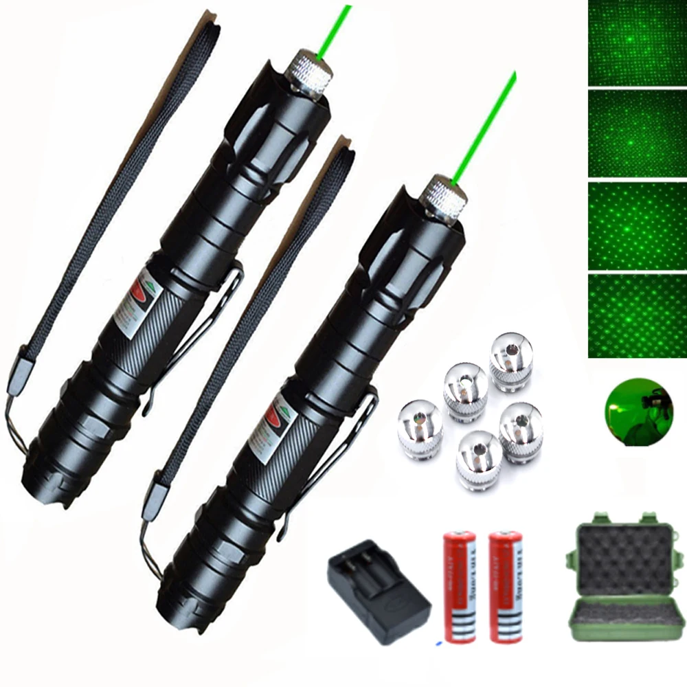

Powerful green laser sight 009 laser pointer 5 milliwatts 10000M ultra-long radiation burning laser +18650 battery combination