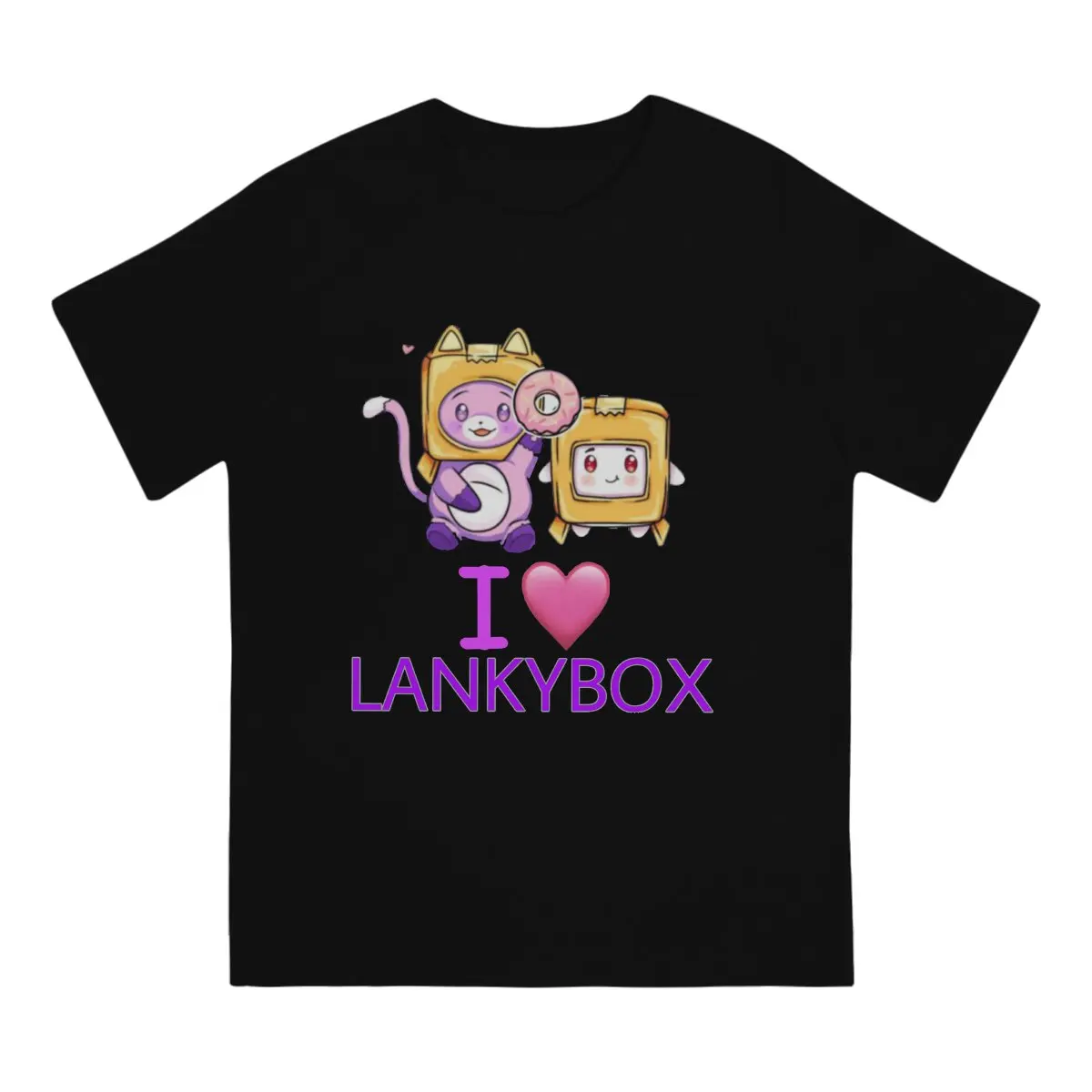 

Lanky Box Newest TShirt for Men Cute Love Round Collar Pure Cotton T Shirt Distinctive Birthday Gifts OutdoorWear