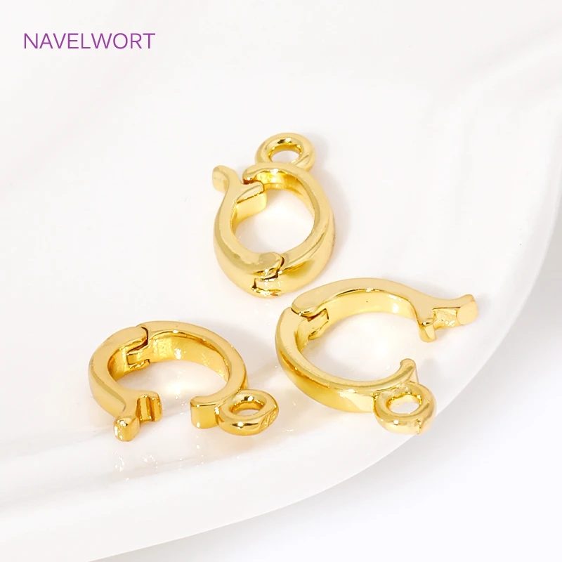 Wholesale18KGoldPlatedBrassPendantsBailClaspsConnectorOval