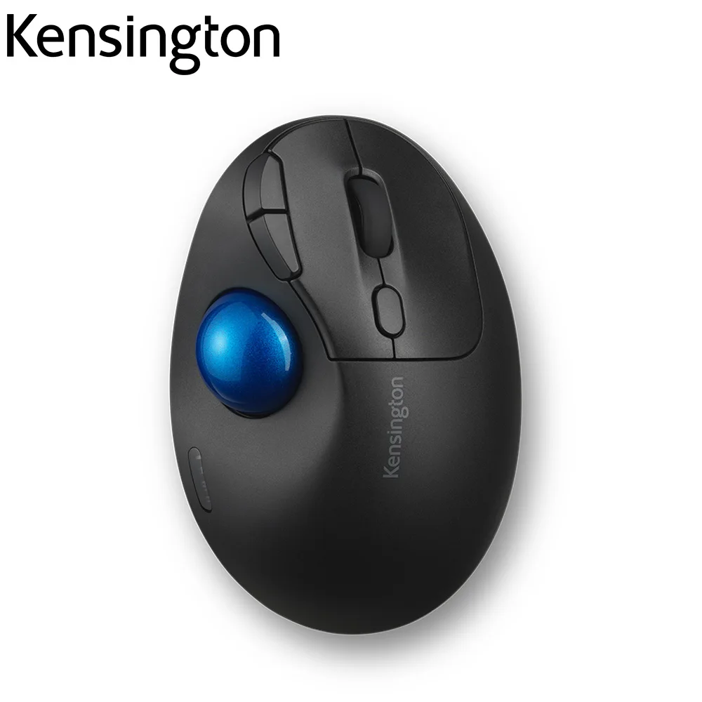 Kensington TB450 Wireless Trackball Mouse ProFit with 2.4Ghz + Bluetooth 50% Ergonomic Design Recycled Material