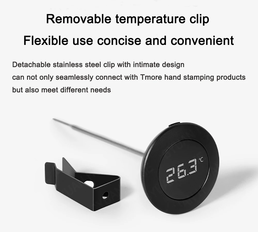 Timemore Digital little T LCD display coffee thermometer coffee maker tools Portable thermometer for kitchen