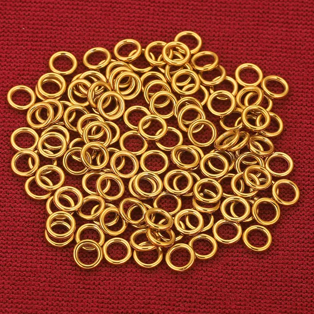 50pcs Stainless Steel Closed Jump Rings Split Ring Thick Connectors for DIY Jewelry Materials Making Supplies Accessories 5