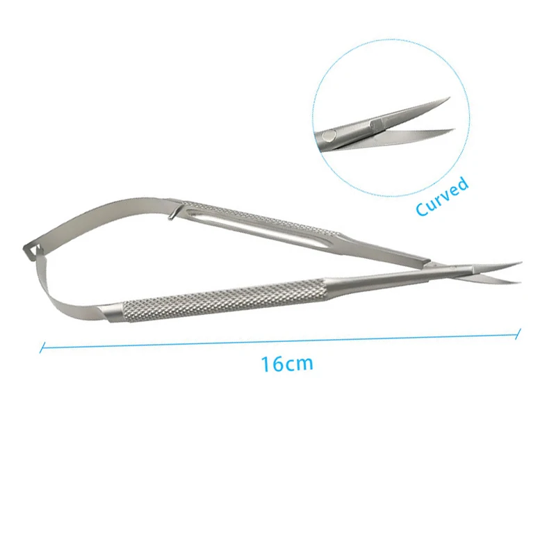 1pcs Ophthalmic Corneal Castroviejo Micro Scissors Stainless Steel Instrument