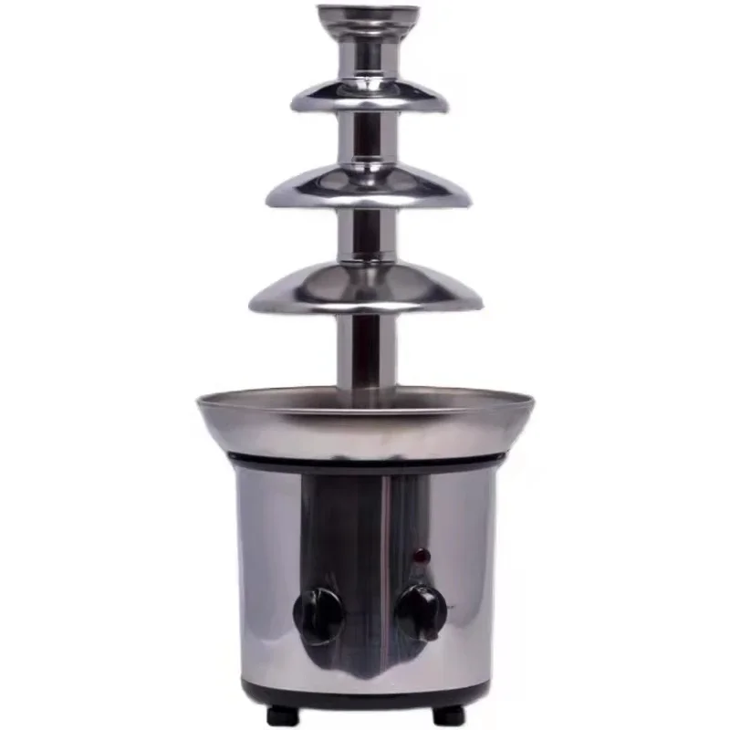 220V Professional Chocolate Fountain Machine with Four Tiers for Hotel Buffet and Party AM
