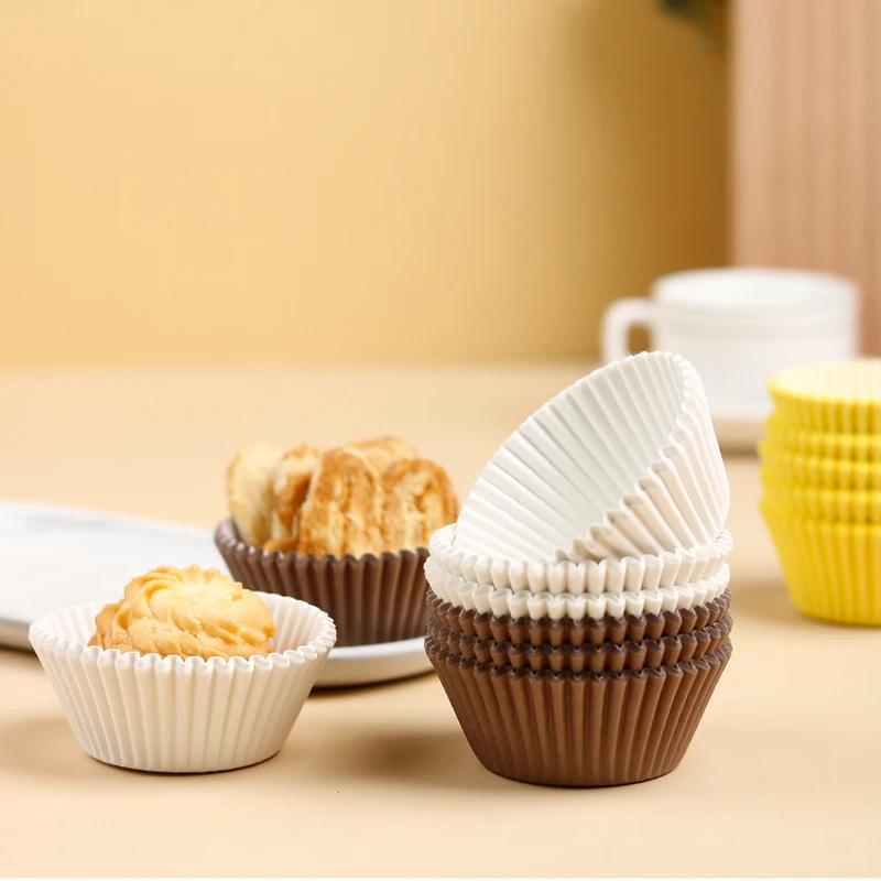 100pcs Muffin Cup Paper Cupcake Baking Cups Greaseproof Cake Liners Kitchen