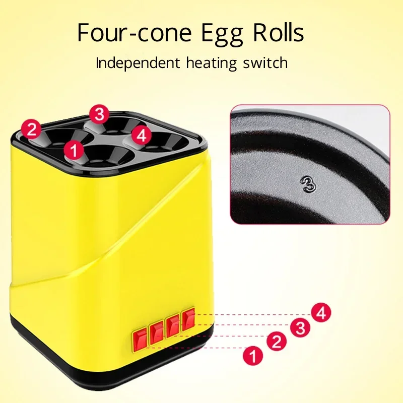 220V Egg Roll Machine Fully Automatic Electric Sausage Egg Roll Cooking Machine