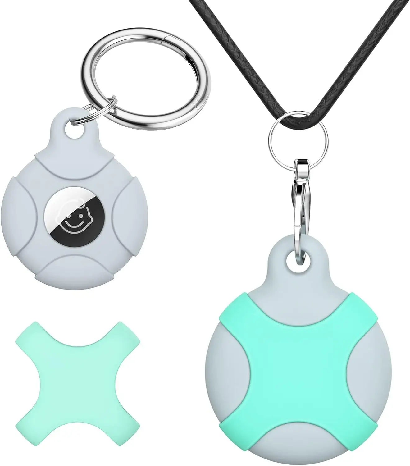 Children's AirTag Necklace with Secure Keychain Holder - Hidden GPS Tracker