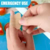 100pcs Flexible Fabric Adhesive Bandage Breathable Elastic Knuckle Bandage Assorted Bulk Fingertip Bandages for First Aid and Wo 6