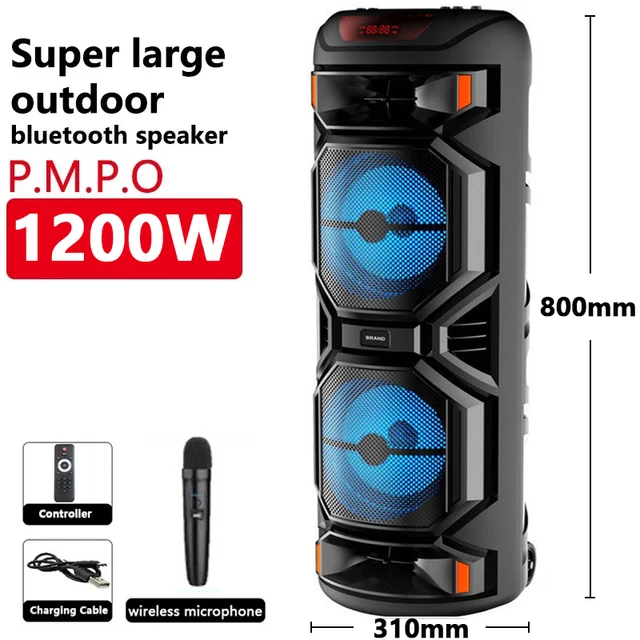 Peak Power 1200W Super Large Outdoor Bluetooth Speaker