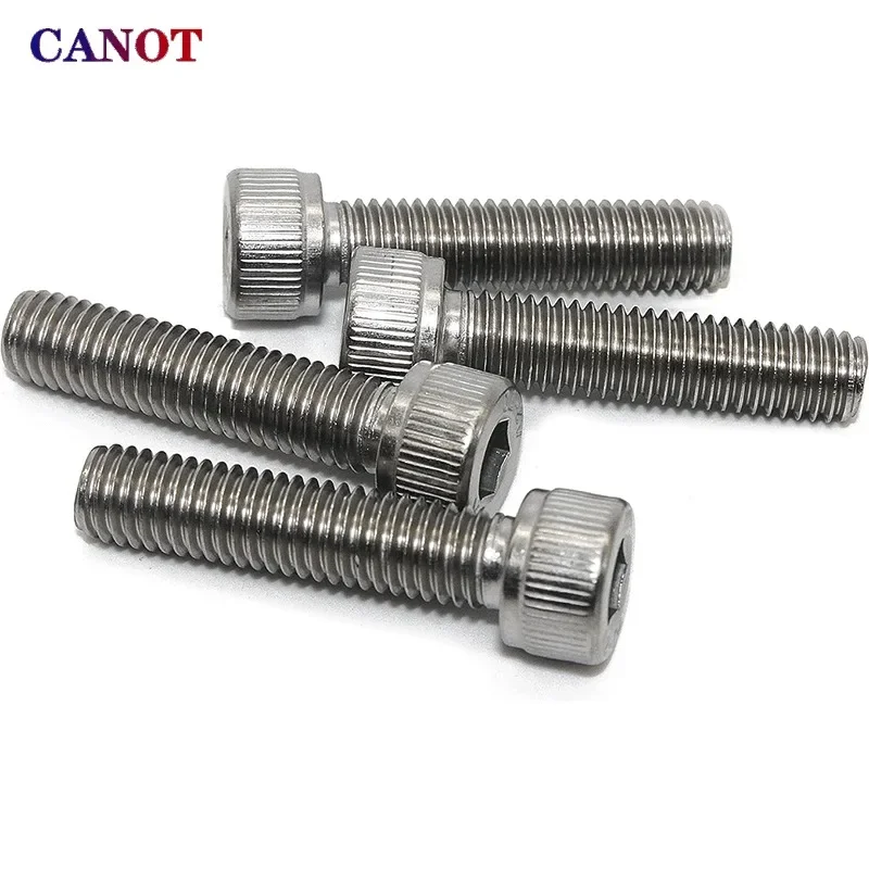 M1.4 M1.6 M2 M3 M4 M5 M6 304 A2-70 Stainless Steel DIN912 Hexagon Hex Socket Cap Allen Head Bolt Screw 3-50mm 5pcs-50pcs