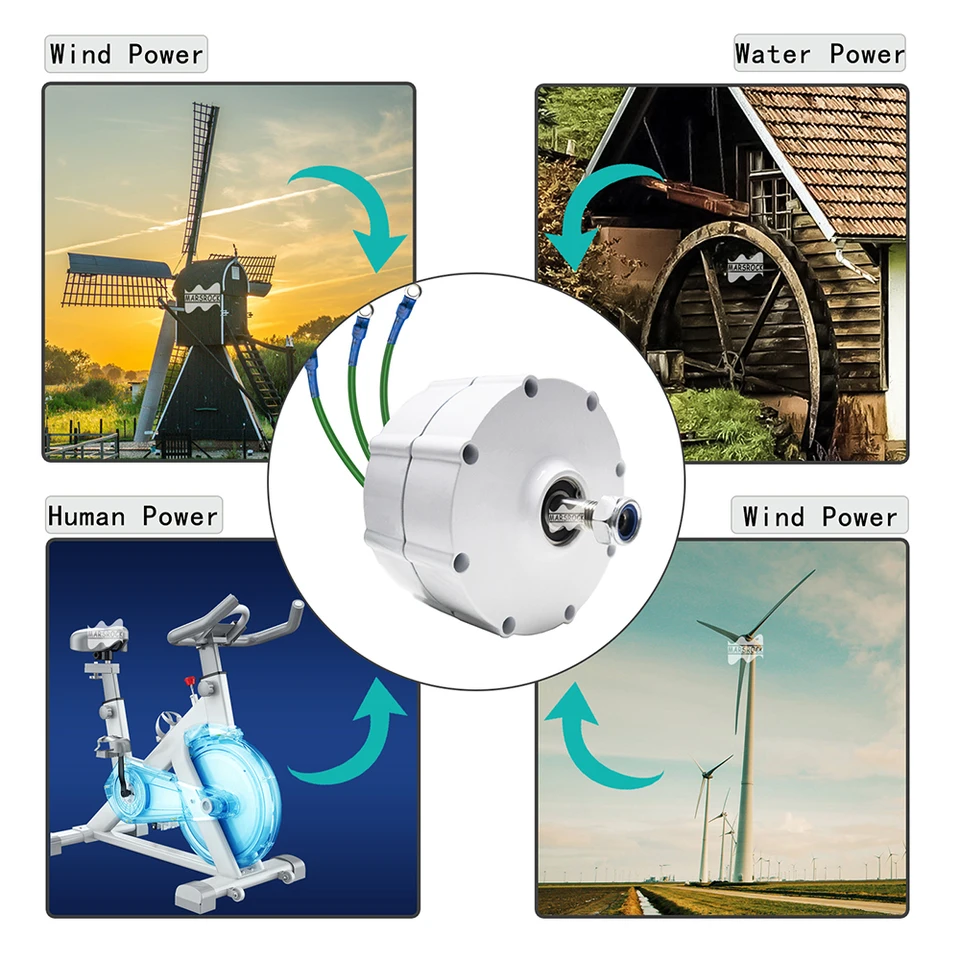 5000W 220V 380V alternateur à Aimant Permanent Vertical 300 TR/Min générateur Maglev sans Noyau générateur d'eau éolienne