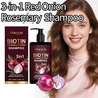 3-in-1 Red Onion Hair Shampoo Soothing Scalp Intense Repair Batana Nourishing Shampoo with Rosemary Extract for All Hair Types