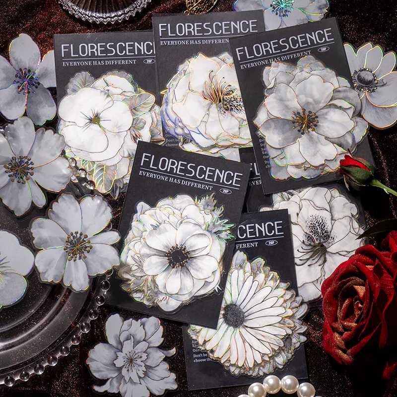 

20Pcs/Lot Kawaii Scrapbook Stickers Vintage Blooming Flowers DIY Scrapbooking Supplies Decorative Stationery Sticker