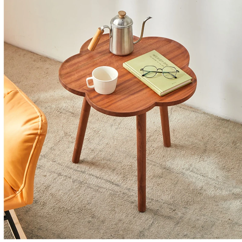 

Modern Light Luxury Small Apartment Living Room Tea Table Nordic Solid Wood Sofa Side Table Simple Coffee Table Combination
