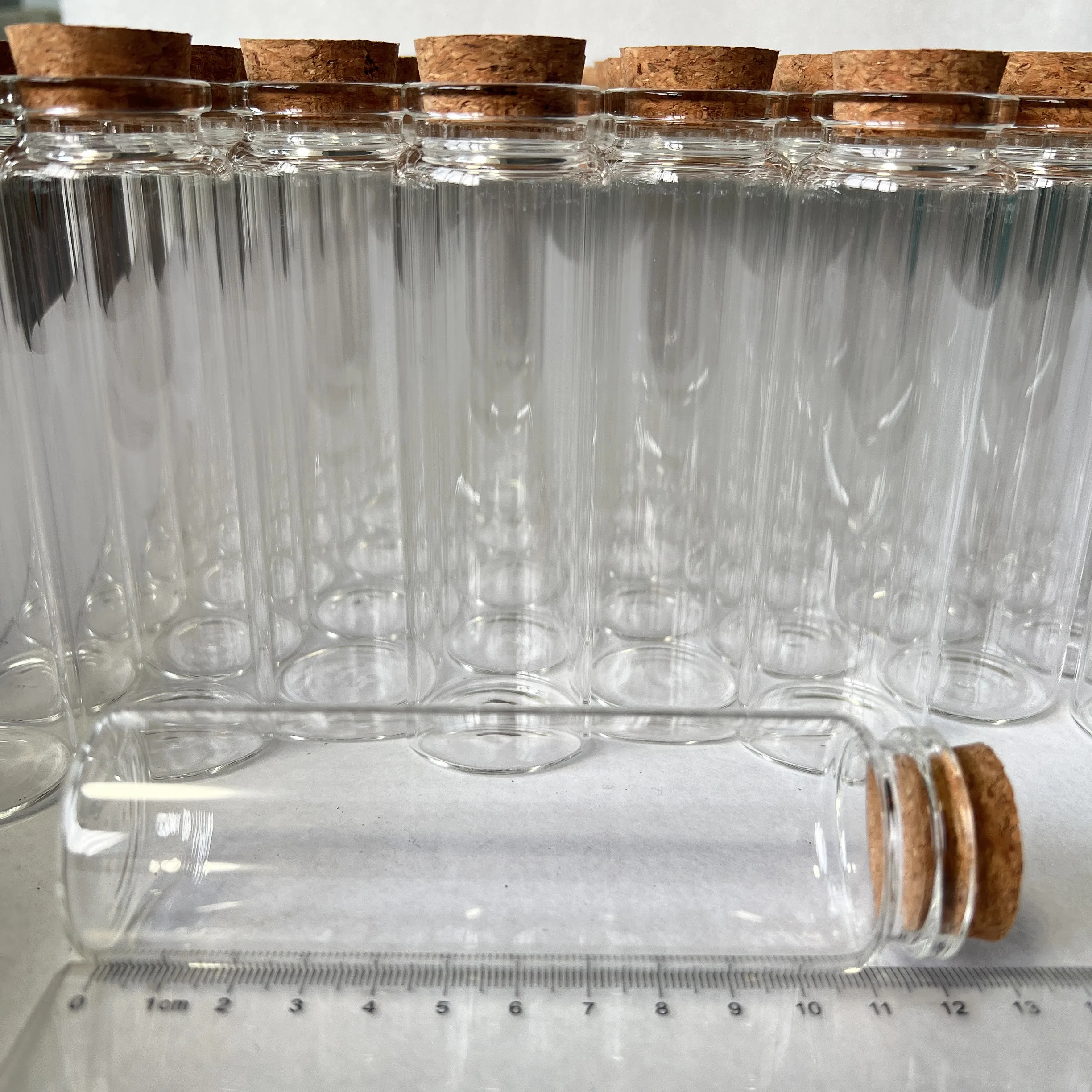 6 pcs 26x37x120mm 100ml Glass bottle With Stoppers, Glass Jars with Cork Candy Spice Jars for Art Crafts Wedding Favors 2