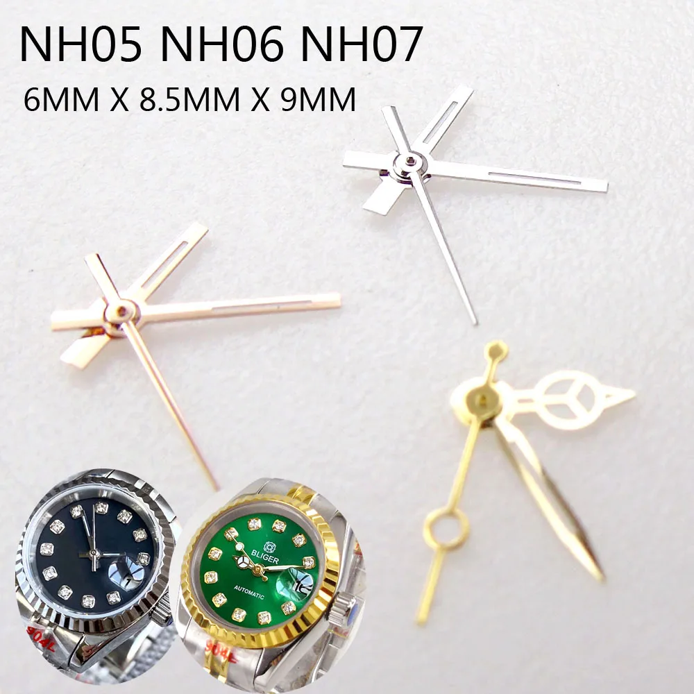 

6mm NH05 NH06 NH07 Watch Hand for 26MM Lady Mechanical Watch Gold Edge Small Hand Nedles for Watch Mod