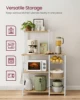 VASAGLE Baker's Rack, Microwave Stand, Kitchen Storage Rack with Wire Basket, 6 Hooks, and Shelves, for Spices, Pots 2