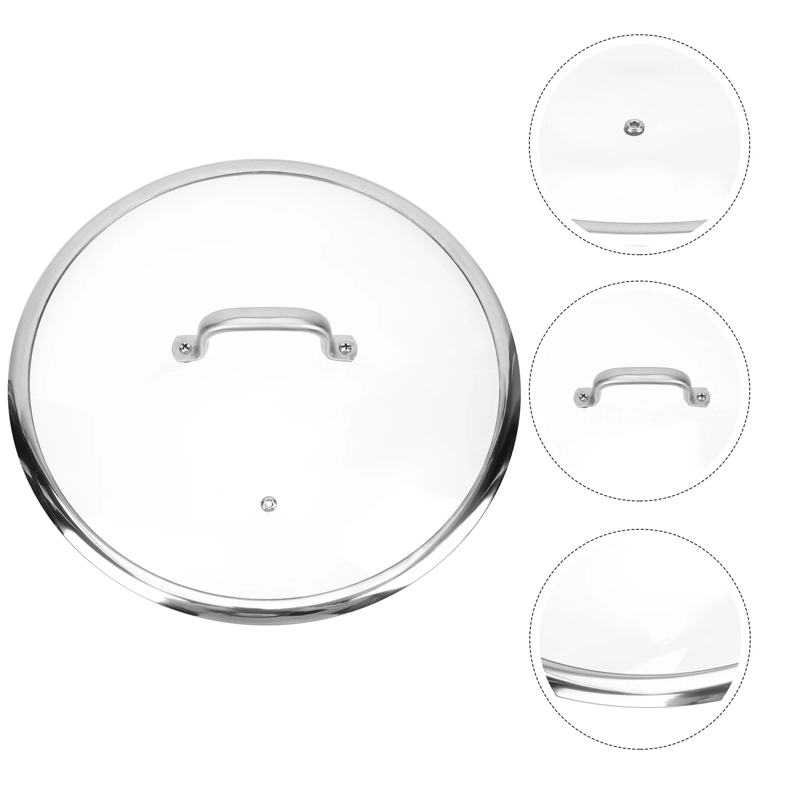 Universal Pot Cover Round Glass Pot Stainless Steel Pan Lid Cookware
