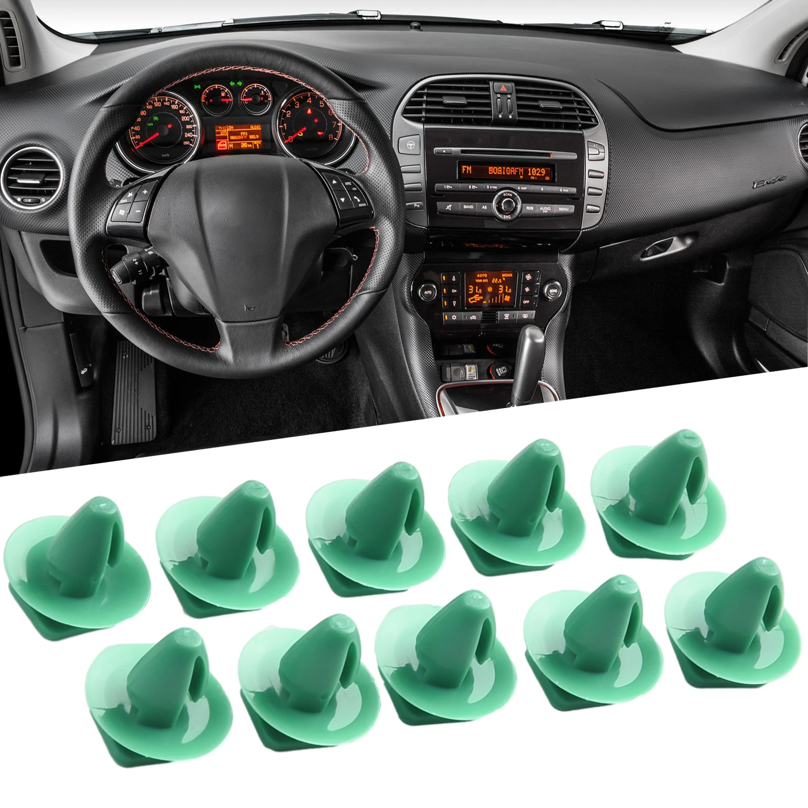 Car Accessories Clips Car Clips For Fiat 500X Front Wheel High Reliability Trim Moulding For Fiat 500 2012-2013 for honda crv cr v 2012 2016 abs matte front head a column lamp frame triangle moulding trim car accessories styling 2pcs