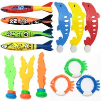 Swimming Diving Toys Set for Kids Children's Pool Treasure Hunt Games Diving Torpedo Water Ring Diamond Water Suit Toys Gift