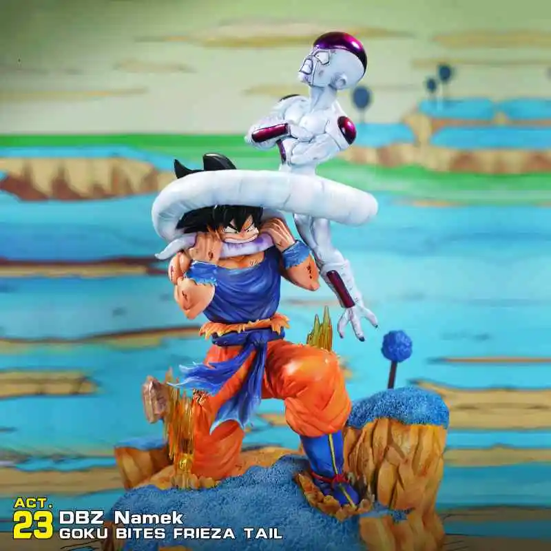 

Presale Dragon Ball Z Figure Namek Son Goku Bites Frieza Tail Gk 19cm Pvc Action Figures Statue Model Toy Chidren Birthday Gifts