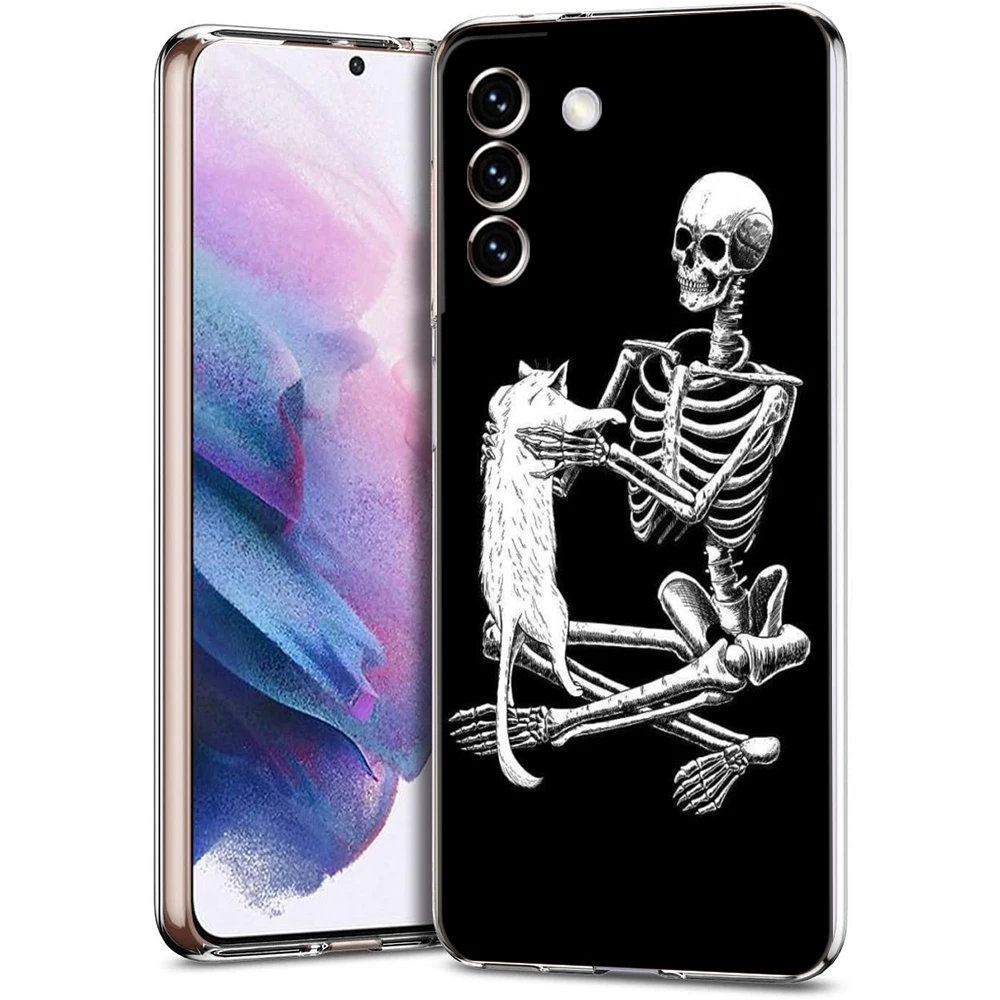 Red Love Skeleton Diagram Transparent Phone Case