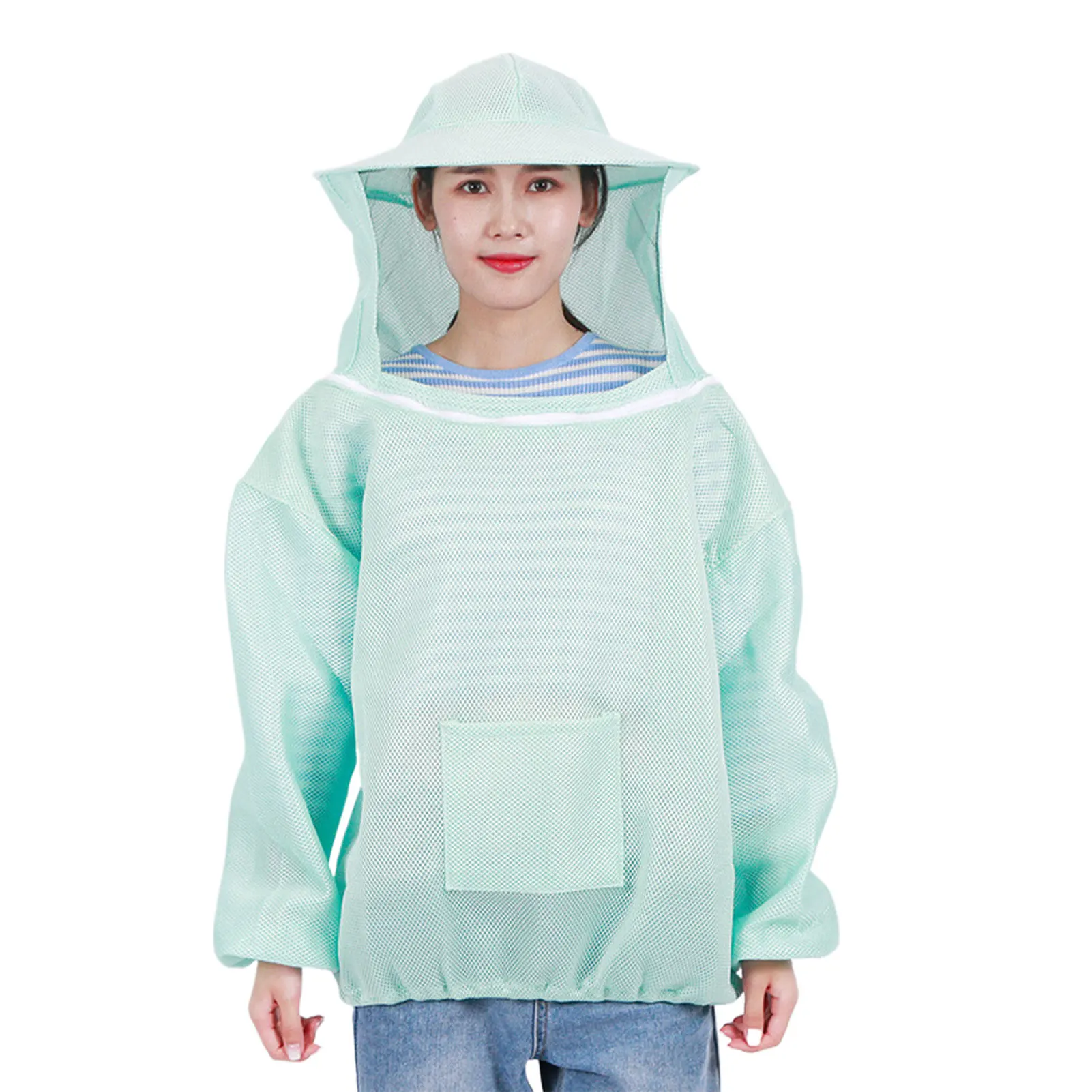 Beekeeping Anti-bee Clothing Breathable Dedicated Beekeeping Suit Beekeeper Half body with bee-proof cap Equipment