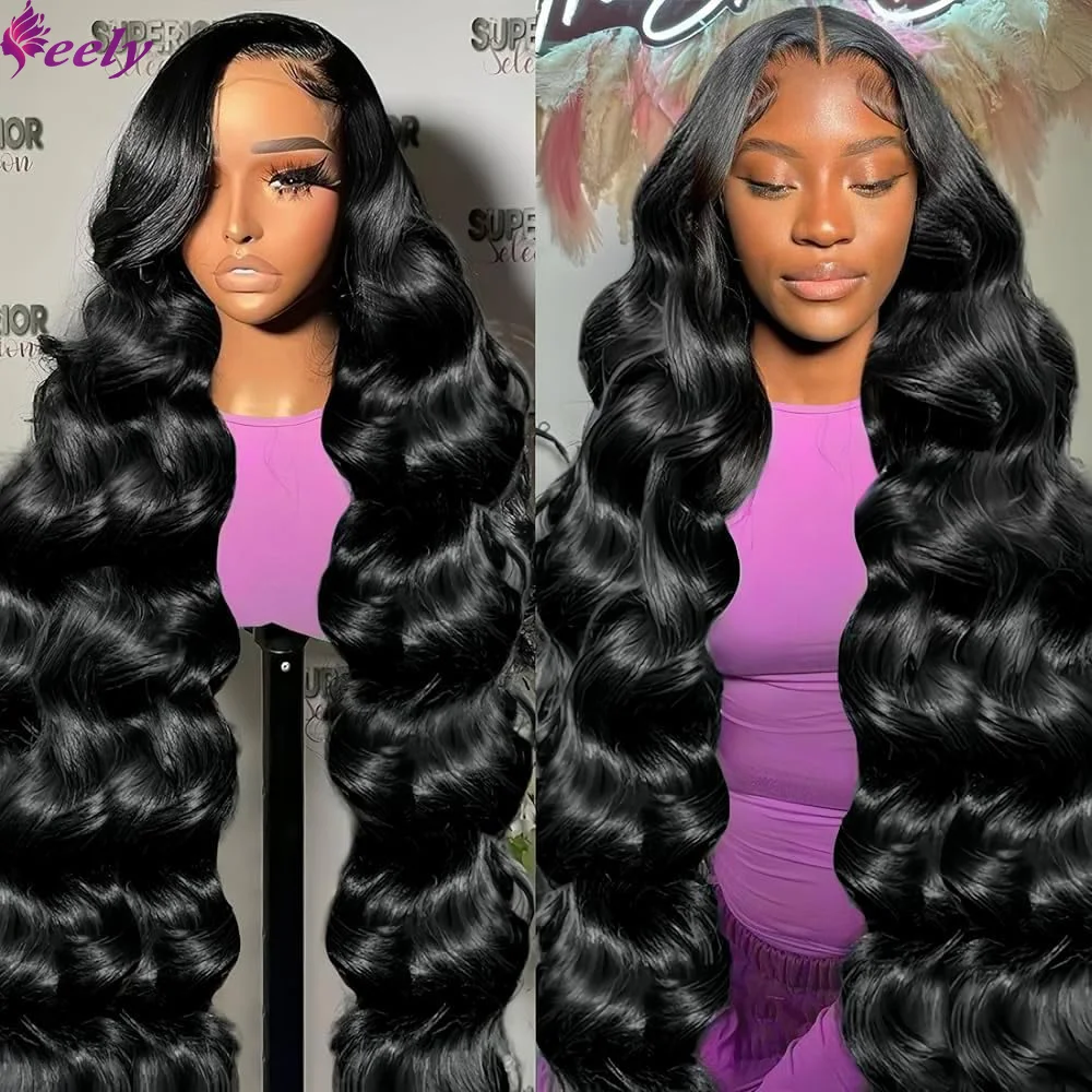 Color: #2, Ships From: CHINA, Stretched Length: 34inches, Density: 200% - Body Wave 13x6 Lace Front Wigs Human Hair 200 Density Brazilian Remy Human Hair Wigs 13x4 Transparent Lace For Women 30 32 Inch