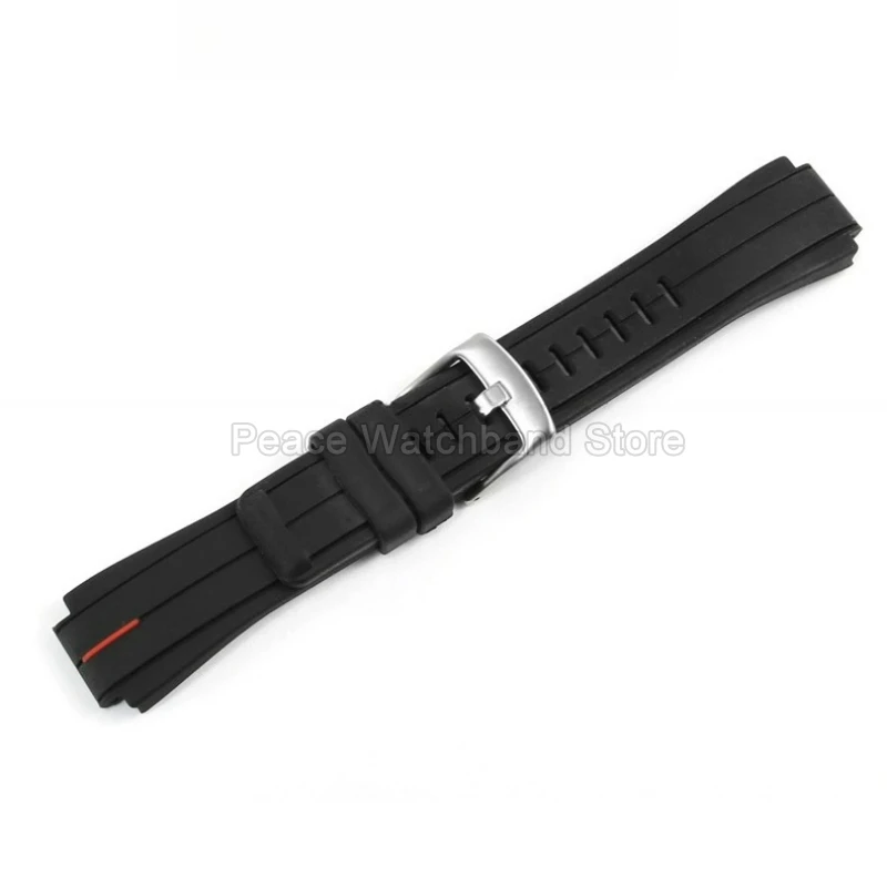Colorfast Smooth-Textured Silicone Watchband with Convex Interface