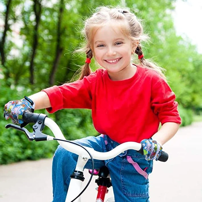 Boys Girls Kids Cycling Gloves Full Finger Bike Bicycle Breathable Glove Touchscreen Grip Outdoor 2-11 Year