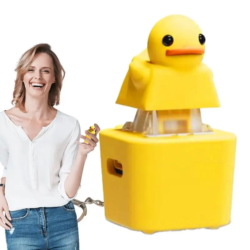 Fidget Toys Anti Stress Toys Duck Fidget Toy Quacking Fidget Toy Rechargeable Duck Key Chain Stress Relief Sensory Game Squeaky Home Decor For Bag & Tabletop