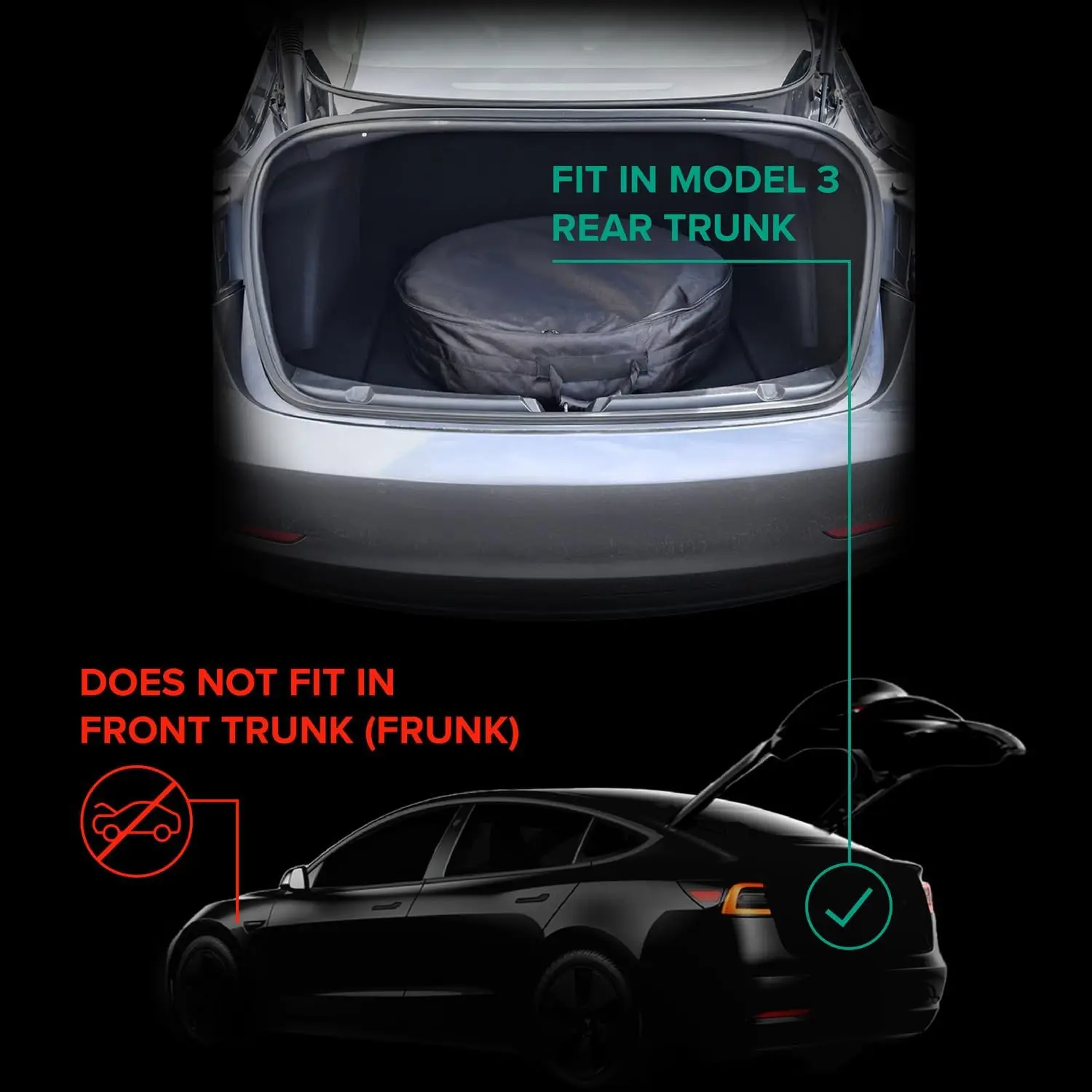 Complete Spare Wheel and Tire-Compatible with + Tesla Model 3 Long Range & RWD Trims-Includes 18x4 Rim, 125/80R18 Tire