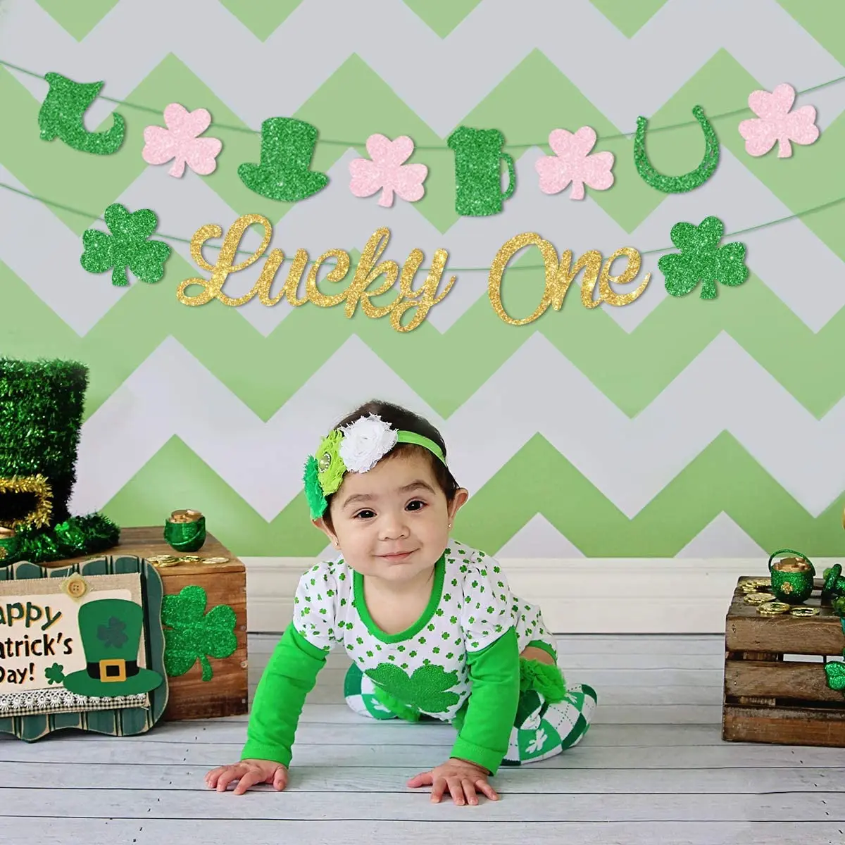  St. Patrick's Day First Birthday Party Decorations Kit