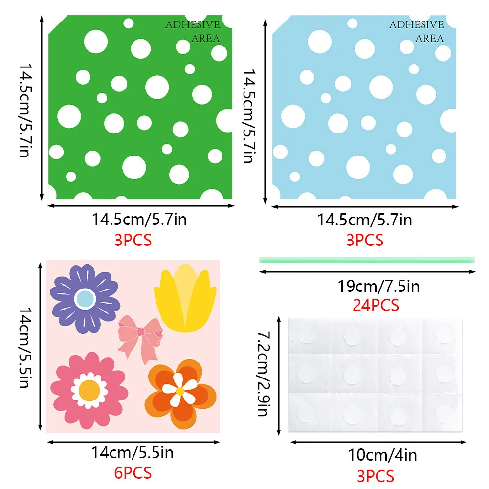 Flower Pattern 3D Foldable Bouquet Greeting Card Blessing Words Wedding Invitation DIY Card Birthday Gift Greeting