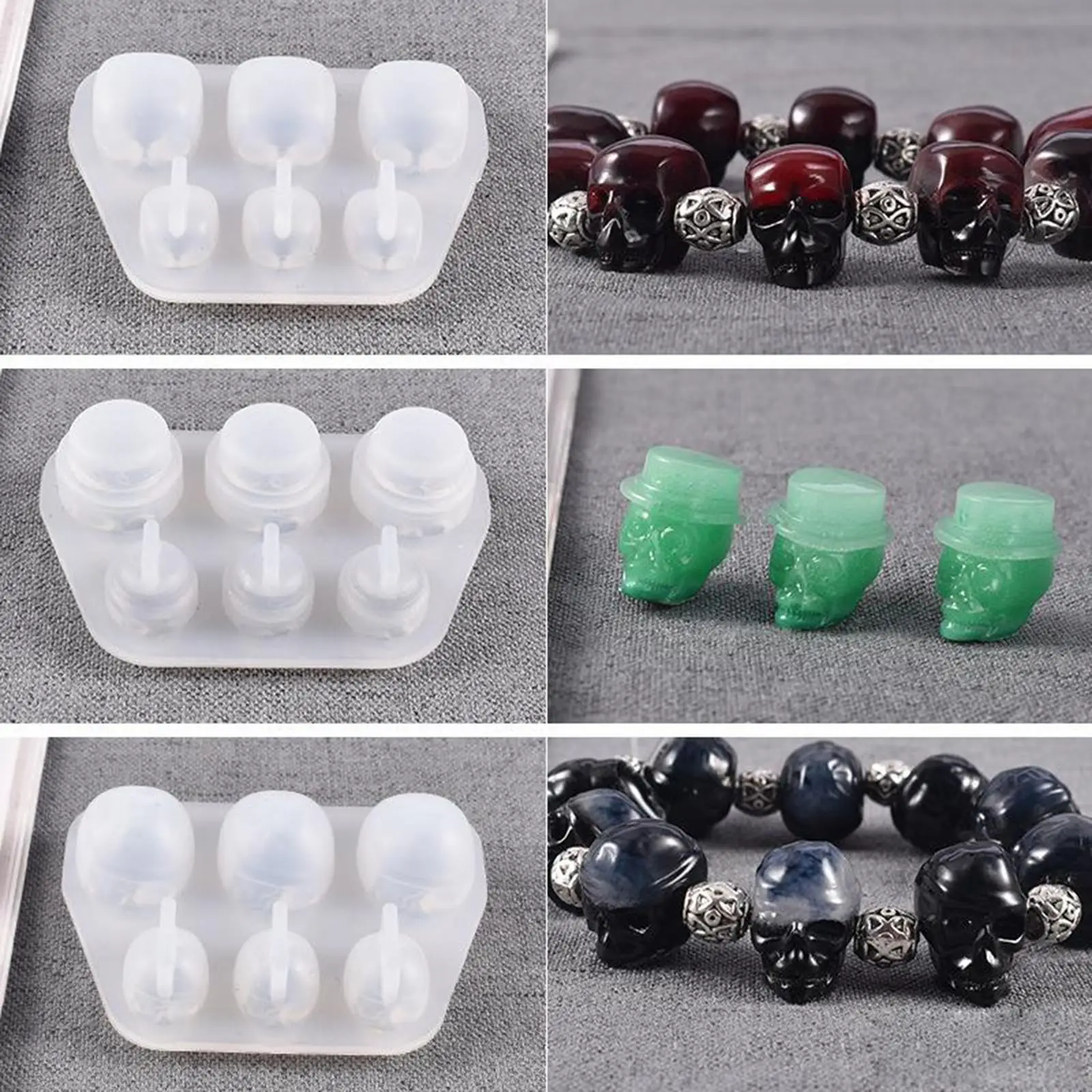 

3D Silicone Skeleton DIY Jewelry Charm Craft Handmade