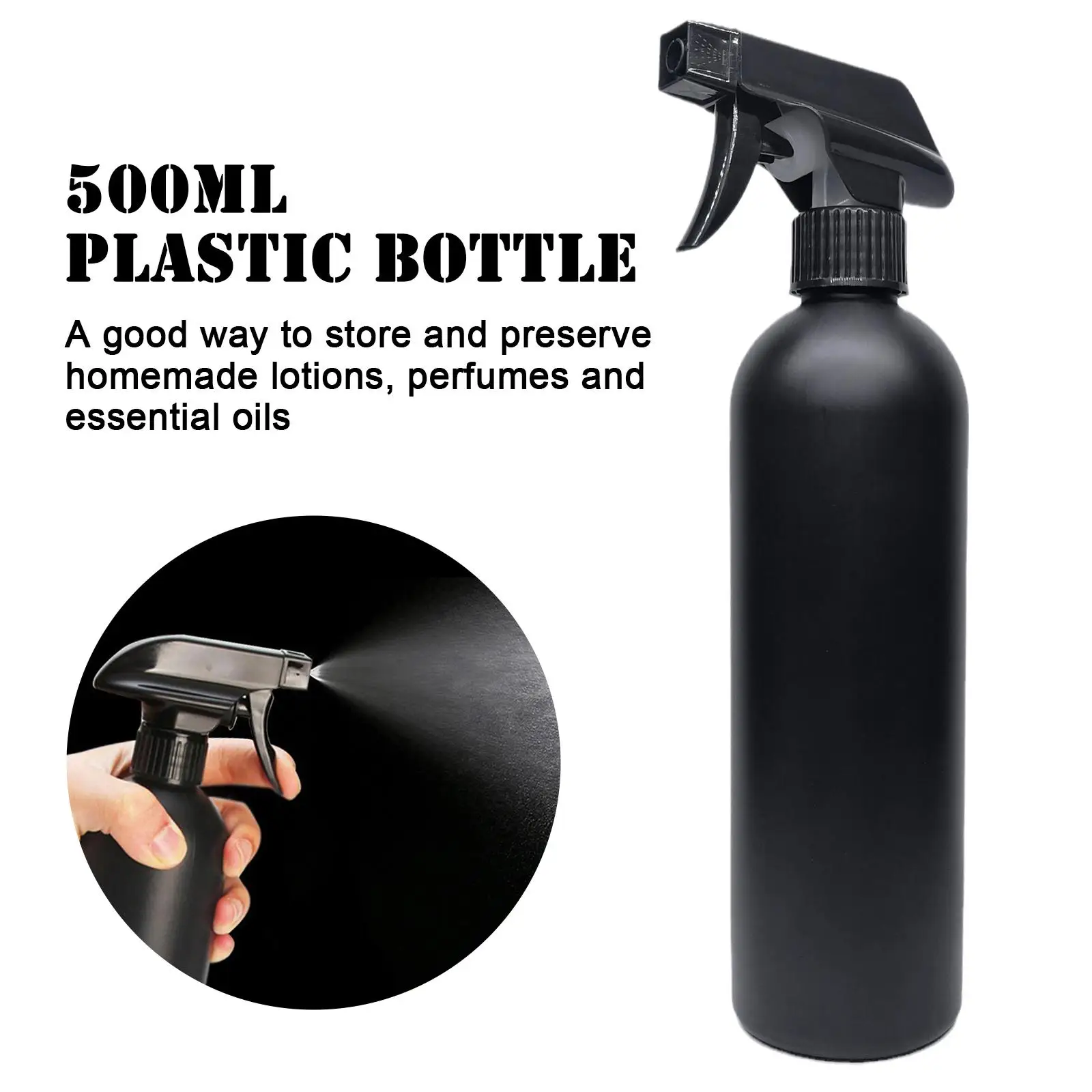 500ML Plastic Refillable Bottle Spray Bottles Empty Skin Care Refillable Perfume Dispensing Aromatherapy Tool Flip-top Cont J3A4 brown 500ml amber pet spray empty bottles trigger sprayer essential oils aromatherapy perfume refillable bottle free shipping