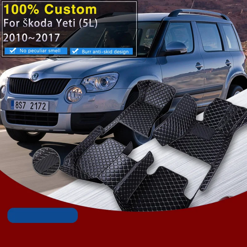 CarMatsForSkodaYeti5L20102017LeatherFloorAutoCarpetsRugs