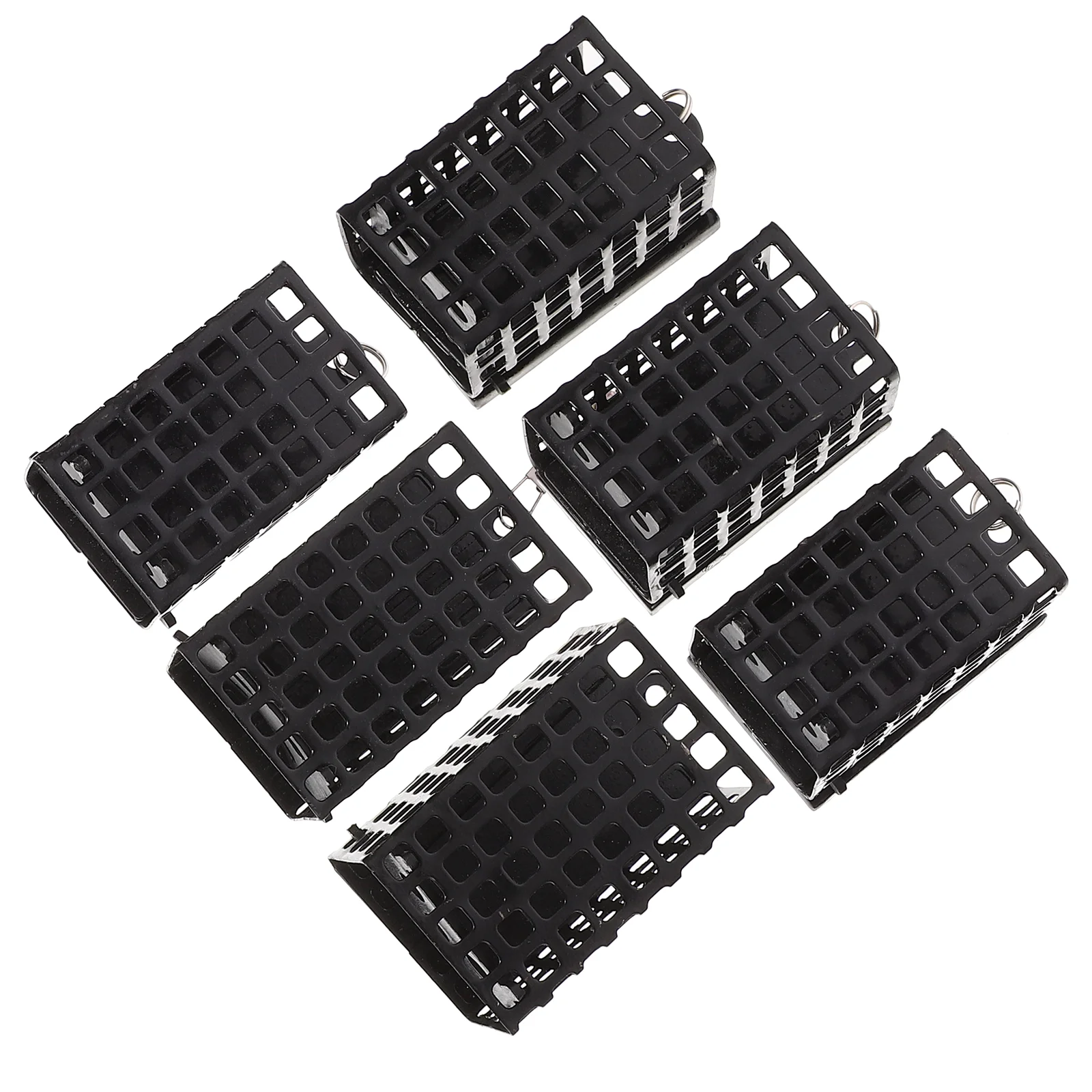 

6 Pcs Tool Square Fishing Bait Iron Cage Traps for Thrower Tackle Outdoor Accessory Metal Feeder Device Gear Carp Lure