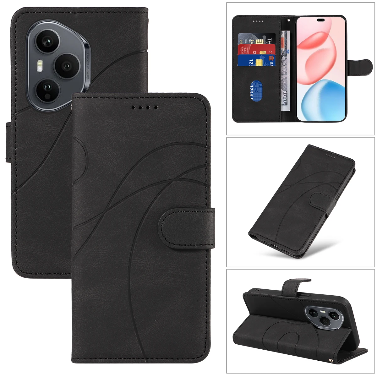 Luxury Flip Wallet Leather Case for Huawei - Premium Protective Phone Cover