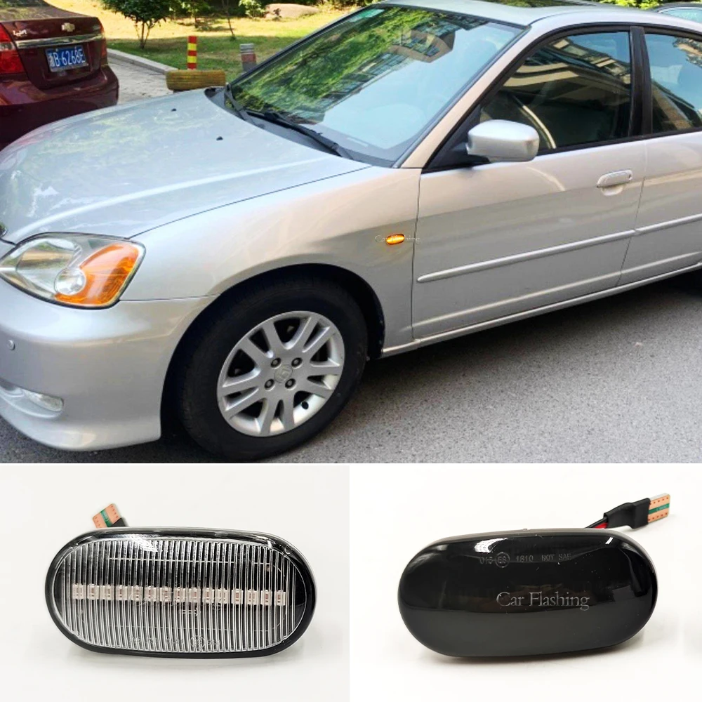 1PairLedDynamicSideMarkerTurnSignalLightSequentialBlinkerFor