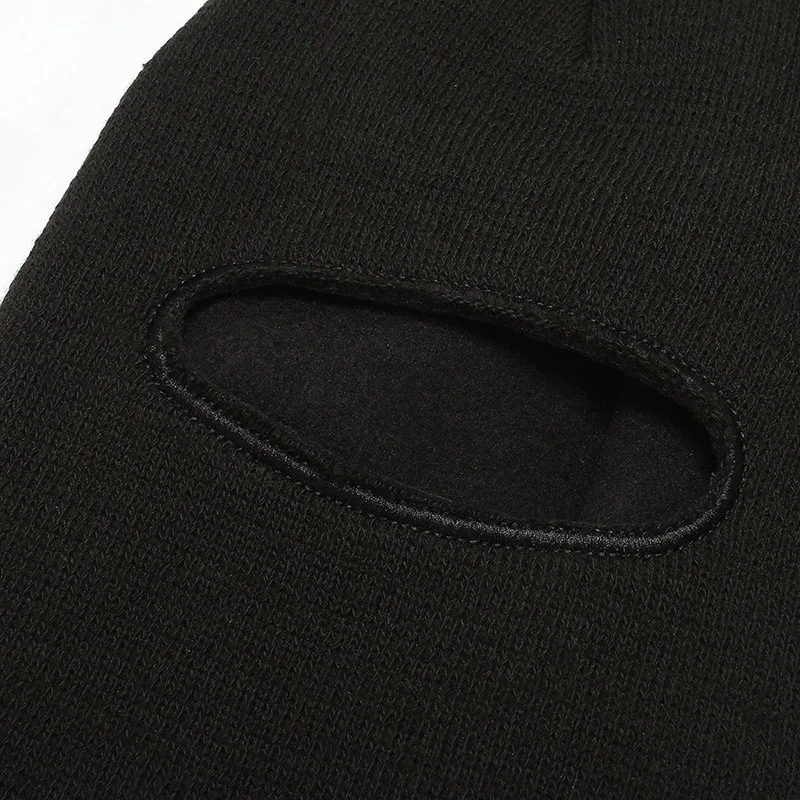New Black Winter Plush Balaclava Hat Men Outdoor Full Face Cover Mask Beanies Outdoor Riding Ski Ear Protection Knitted Cap