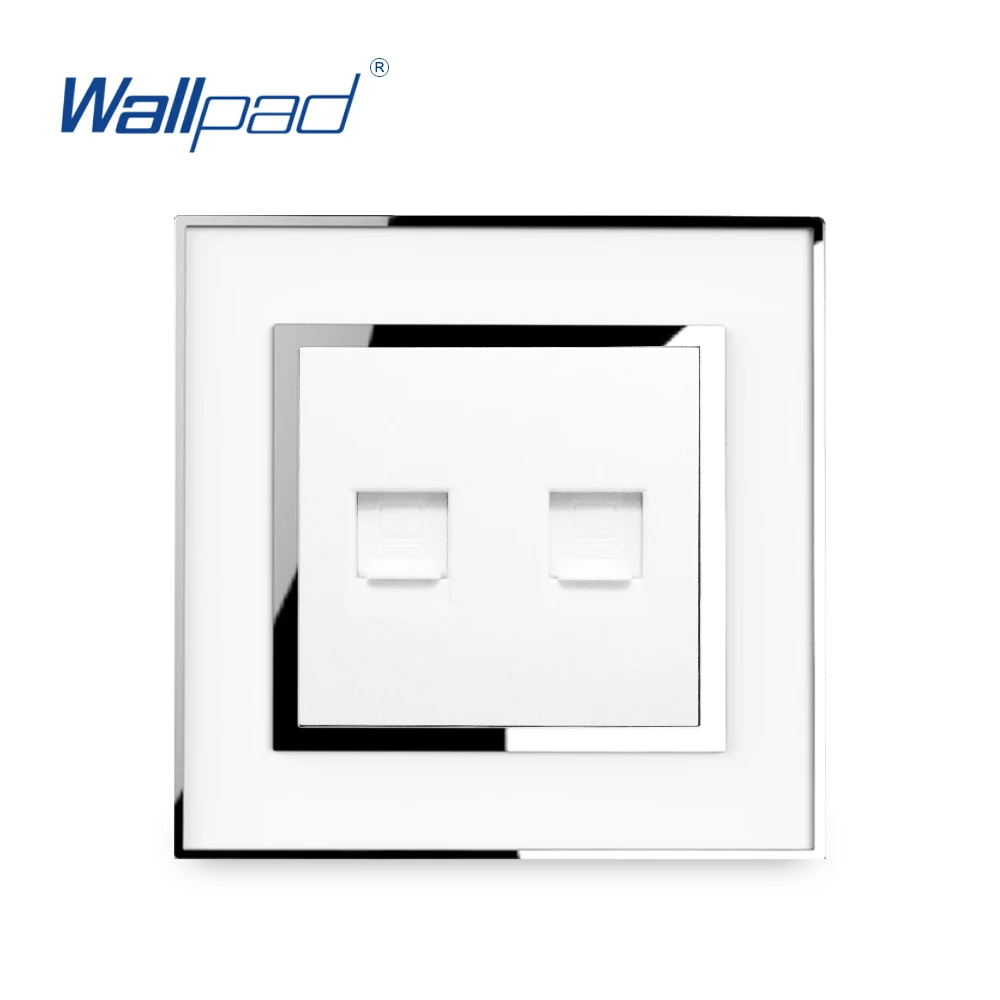 Enhanced Product Title: 
Premium CAT7 Dual Data Socket with Elegant Acrylic Glass Frame (White, Black, Gold)